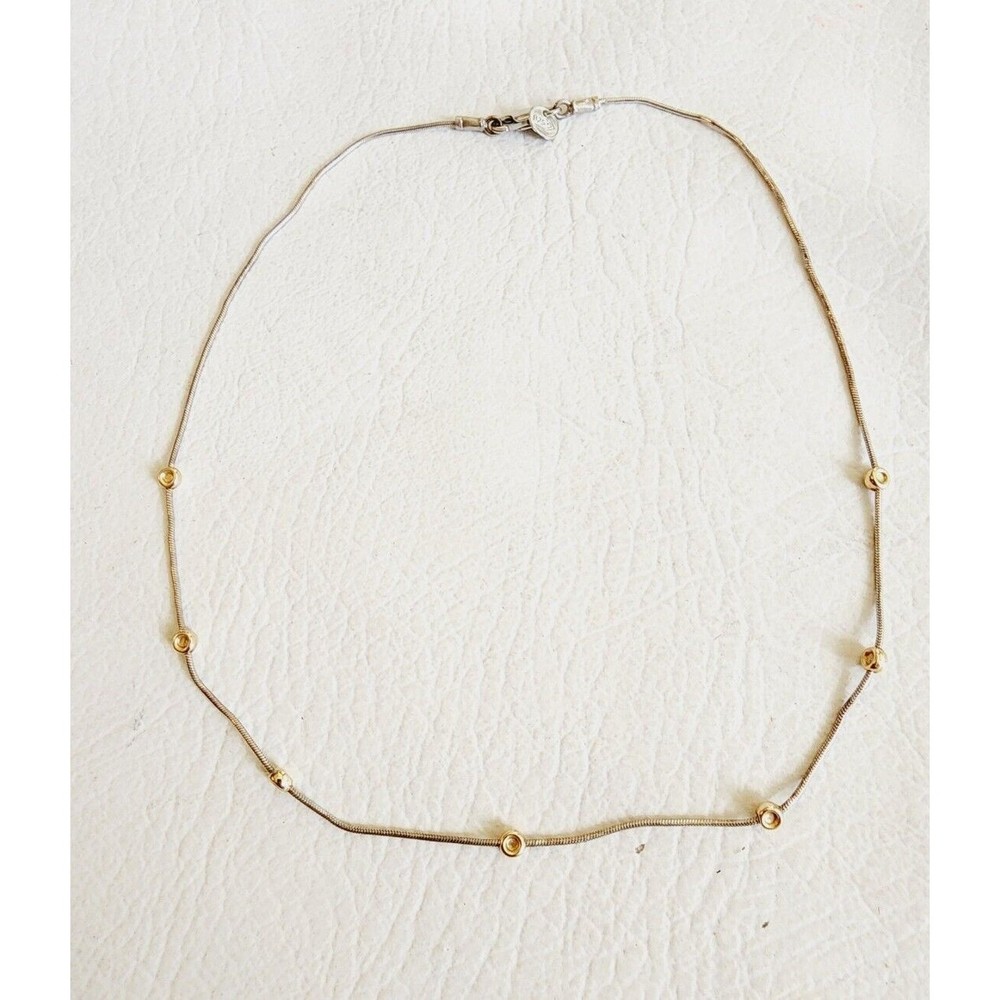 SILPADA N0673 Sterling Silver w 14k Gold Filled Beads Necklace 17" 4.86g